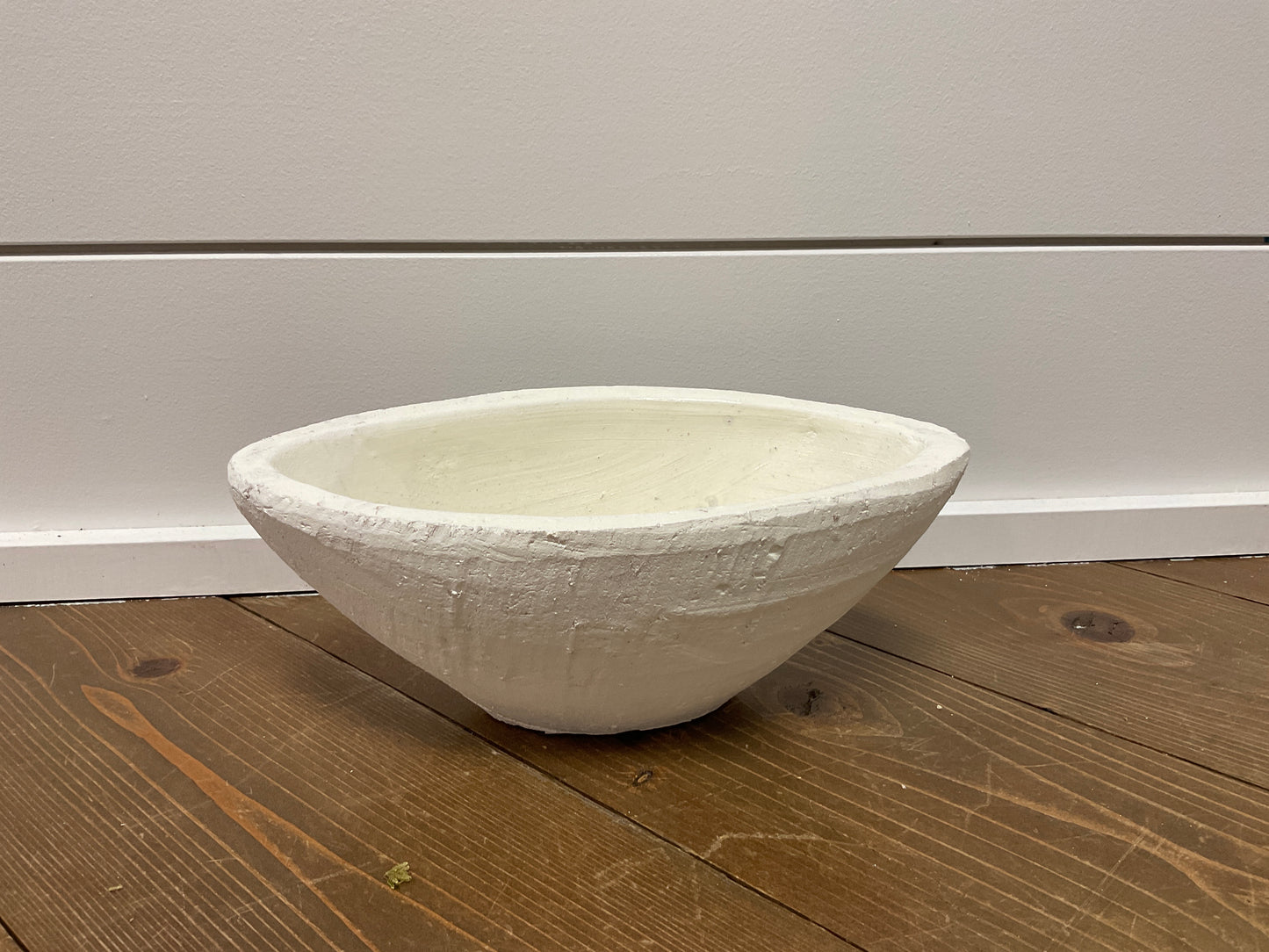 10" Tapered Bowl Rough Finish, White