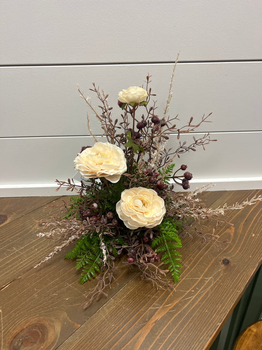 Burgundy and Cream Arrangement