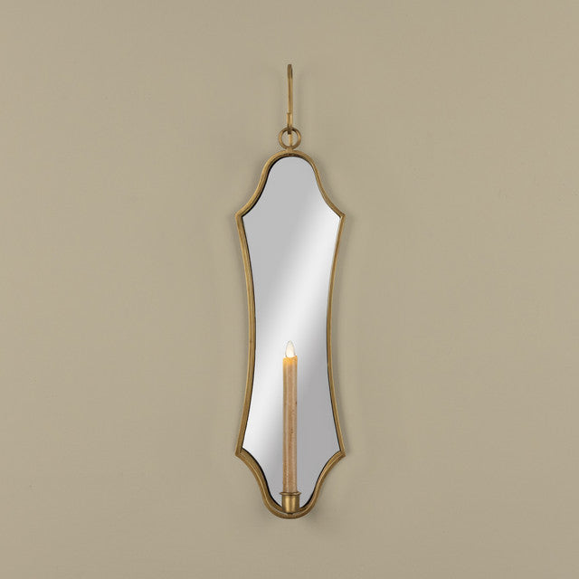 ANNABELLE TAPER CANDLE WALL SCONCE W/ MIRROR