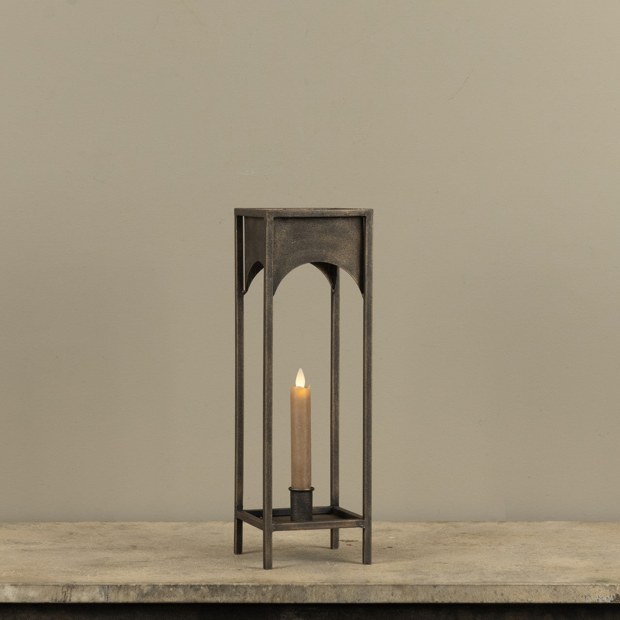 15" LORRAINE TAPER CANDLE LANTERN
