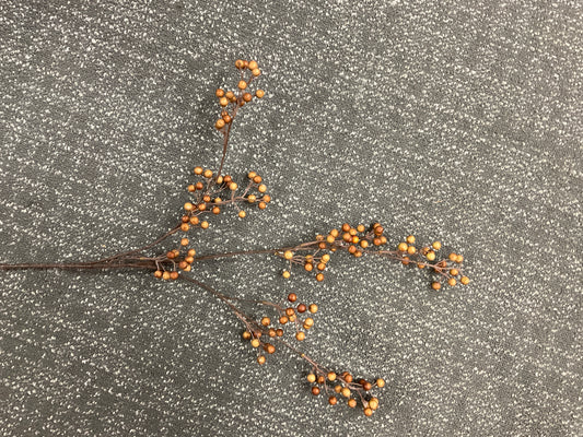 Beige Bead Berry Spray 36"
