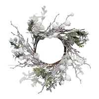 Sage Green and Snowberry Candle Ring