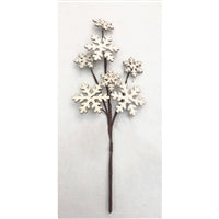 Wooden Snowflake Pick
