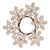Wooden Snowflake Mini Candle Ring