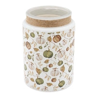 Pumpkin Cottage Glass Jar