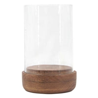 Large Dark Mango Hurricane Glass