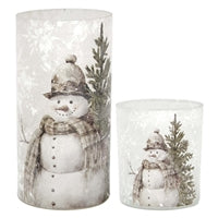 Snowman Glass Jars