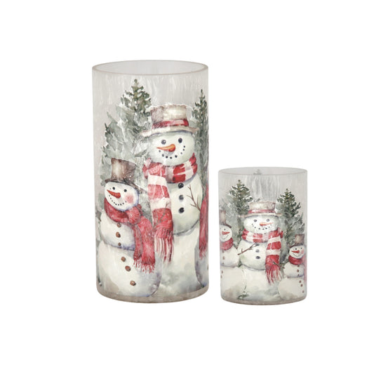 Snowman Family Glass Jars