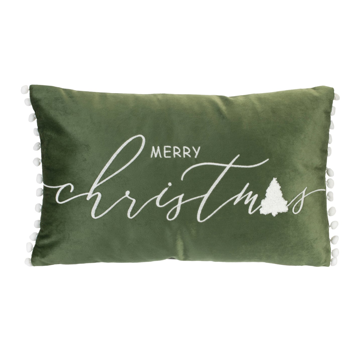 Green Merry Christmas Pillow