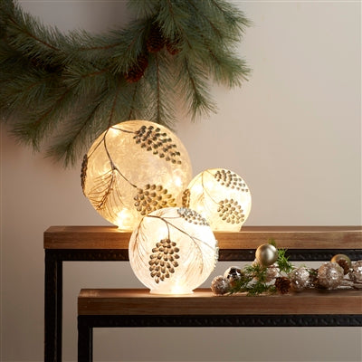 LED Pine Cone Globes