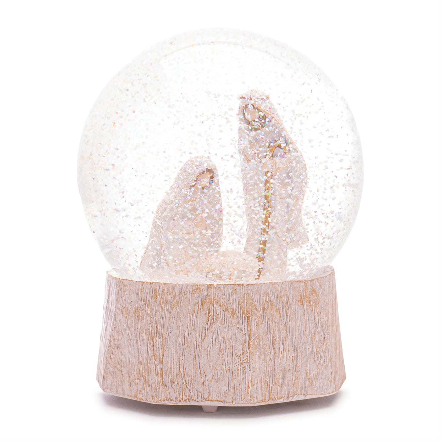 Musical Snow Globe with Holy Family 5.75”