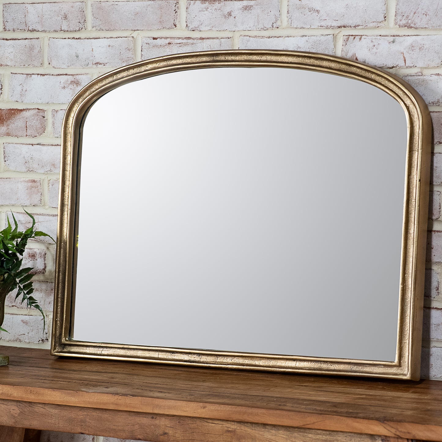 29x23 Antique Brass Top Curve Mirror