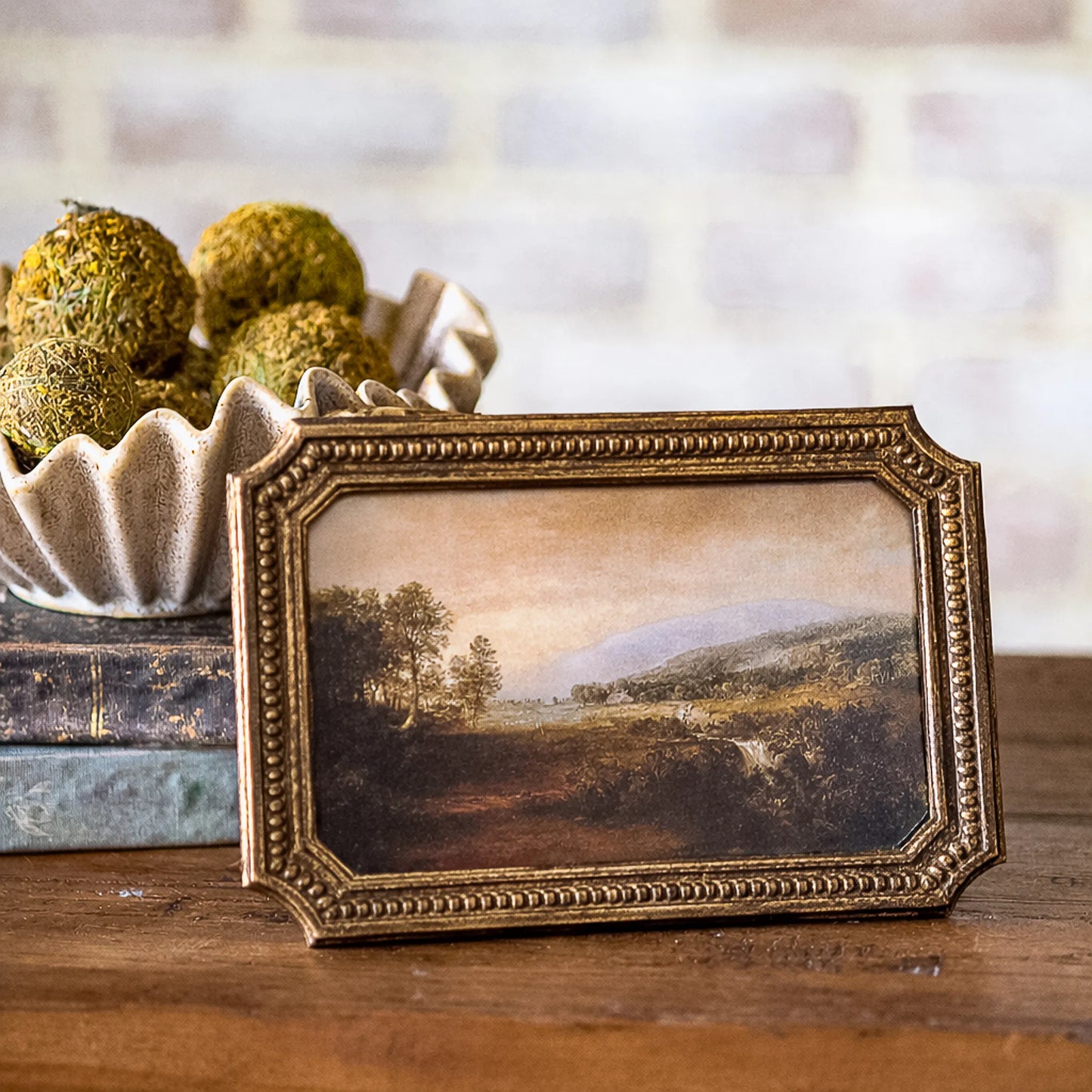4x6 Antique Gold Dot Edge Frame
