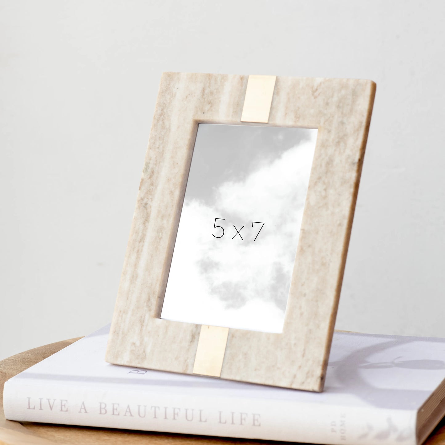 5x7 Beige Marble Photo Frame