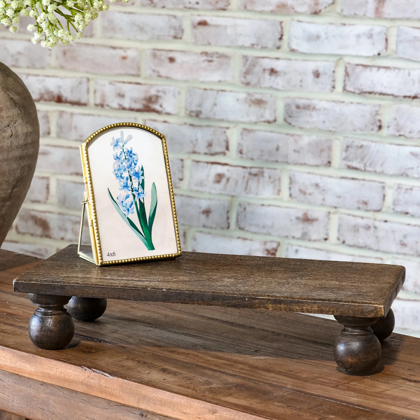 15x7.5x2.3 Dark Wood Rectangular Raised Riser