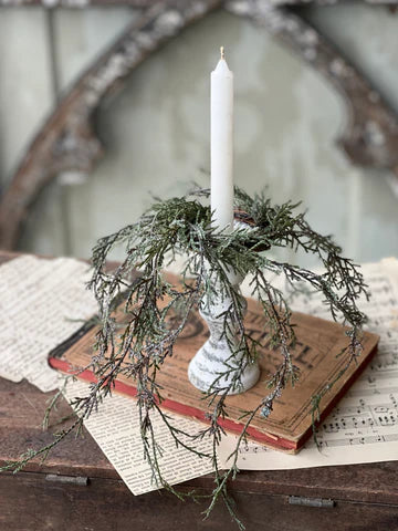 3" Weeping Cedar Candle Ring