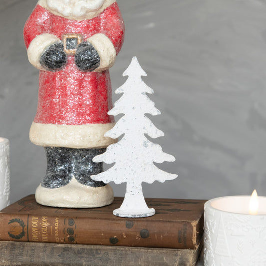 5.75" WHITE METAL FIR TREE