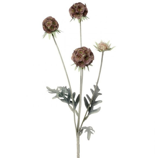 Taupe 23" Garden Scabiosa Spray x4