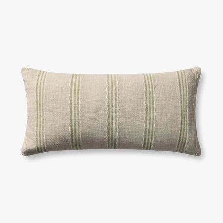 Lincoln Natural/Green Pillow