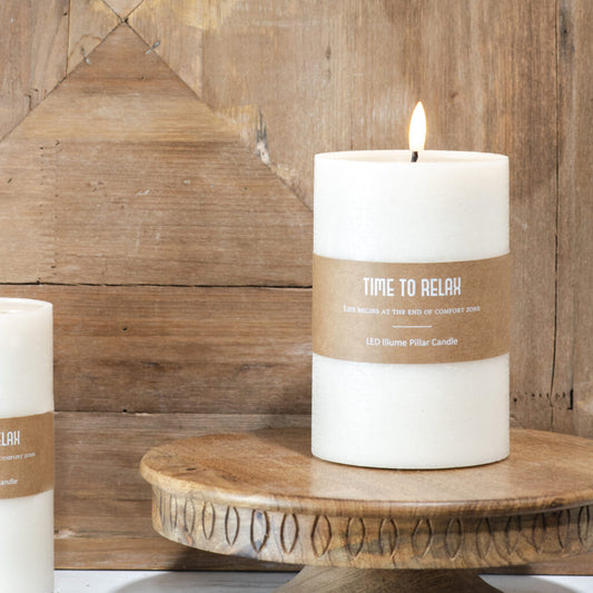 6" Wide LED Pillar Candle