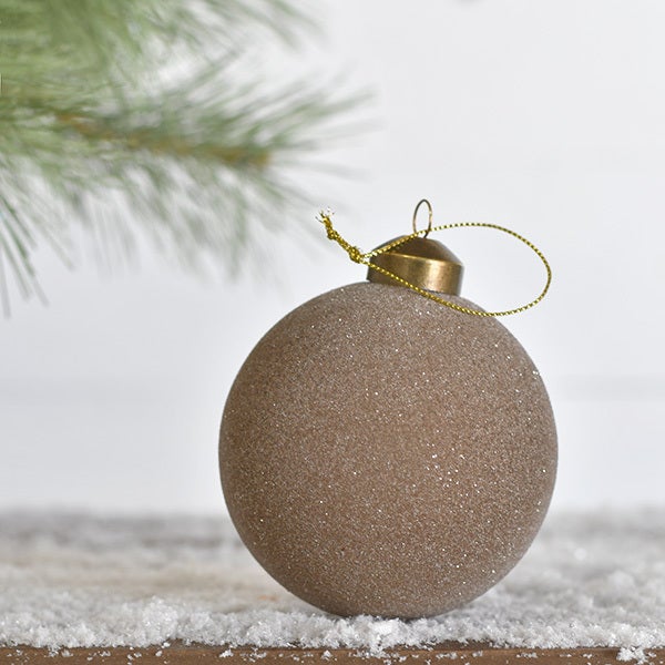 3.15″ TAUPE ORNAMENT