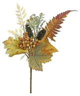 AUTUMN FOLIAGE & BERRY PICK, 15"; BEIGE/BROWN