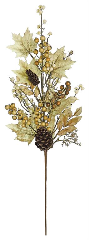 Maple Leaf, Berry & Cone Spray