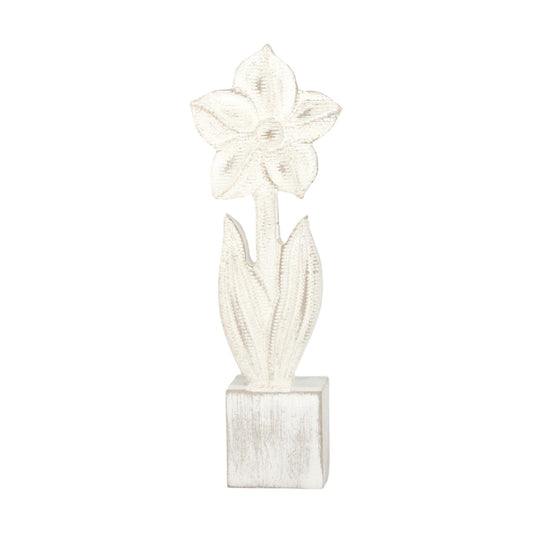 1.4x7" Wooden Daisy on Block