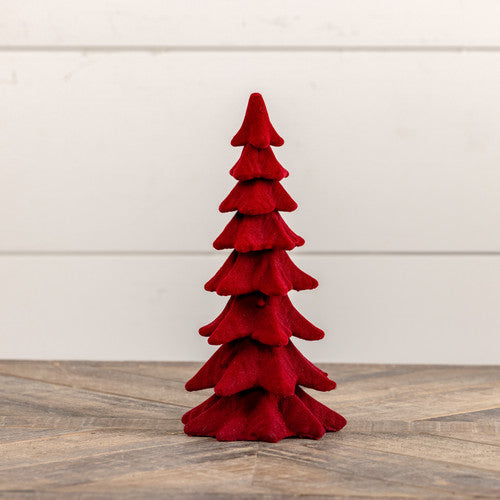 9" Red Resin Tree