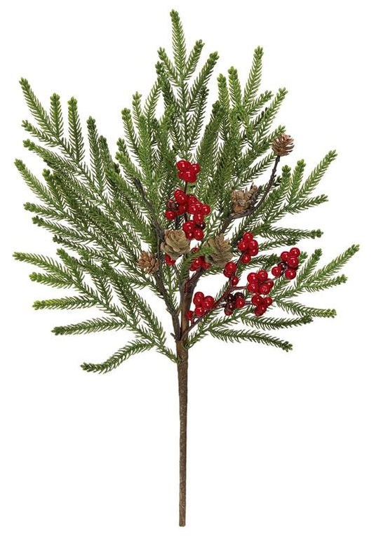 Real Touch Pine, Pinecone, & Berry Spray