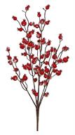 ROSE HIP BUSH WITH SNOW, 23", RED/WHITE