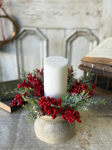 4" Garnet Grove Cedar Candle Ring