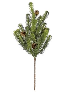 Soft Touch Noble Pine Pick w/ Cones, Green