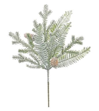 Frosted Hemlock Pine Pick w/Cones