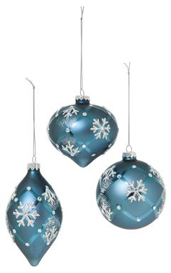 Snowflake & Gem ornament, Blue