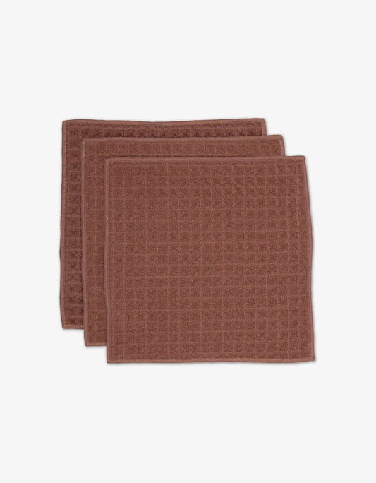 Dusty Rose Waffle Washcloth Set