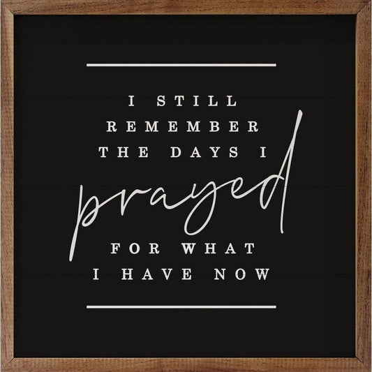 The Days I Prayed Lines Black
