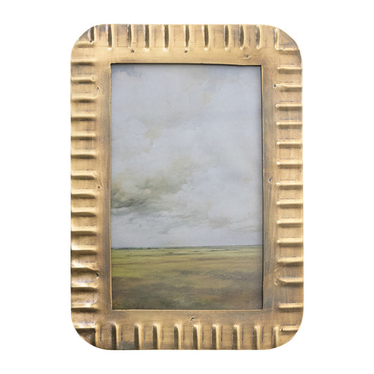 4x6 Metal Ribbed Photo Frame