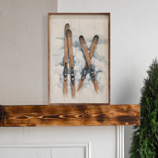 Pair Of Skis In The Snow