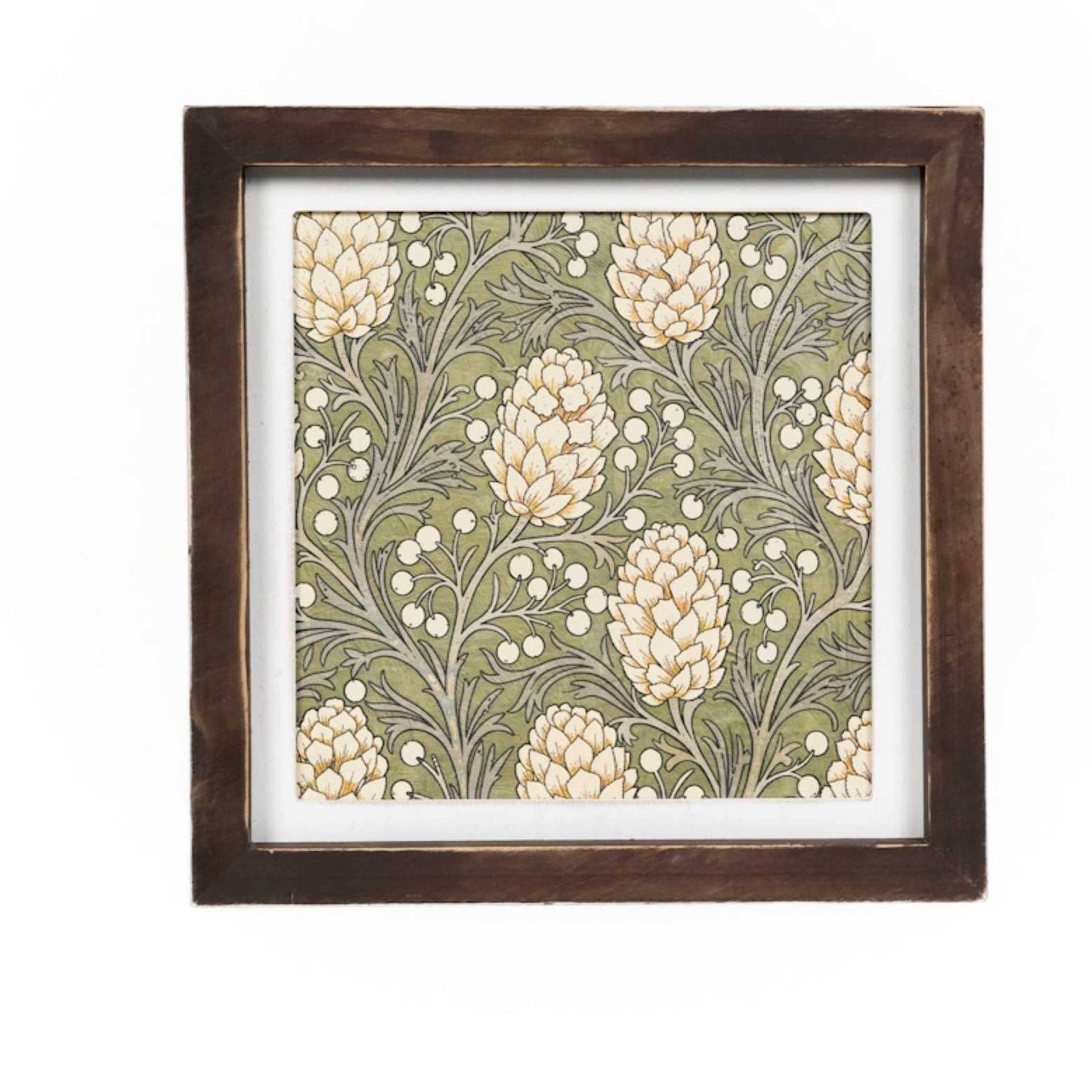 11014 - 10x10 wood frame Wall Art sign (FLORAL) Home Decor