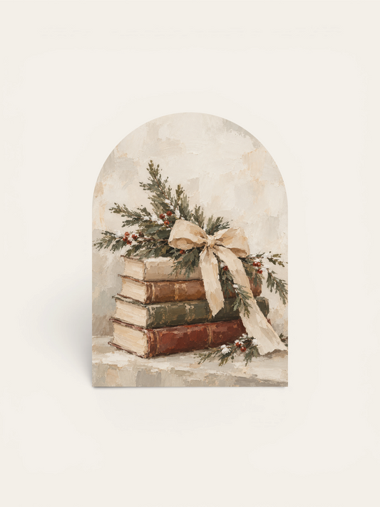 Vintage Books & Winter Greens, Arch | Christmas 2026