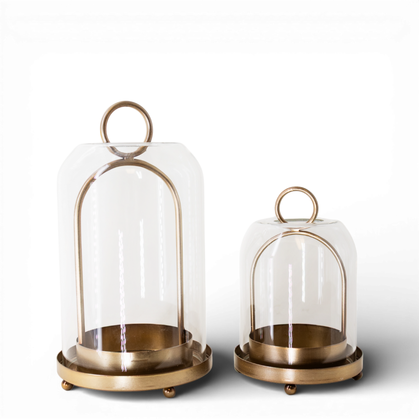 Cloche w/Metal Stand 5" X 5" X 8", 6.25" X 6.25" X 11"