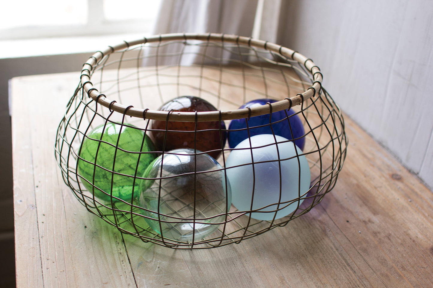 RECYCLED GLASS BALL - AMBER