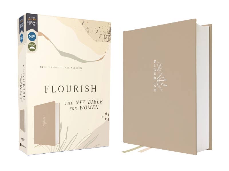 Flourish: The NIV Bible for Women, Cloth over Board, Cream