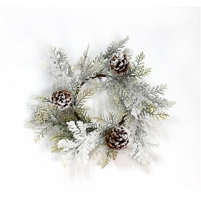 Snowy Arborvitae Candle Ring