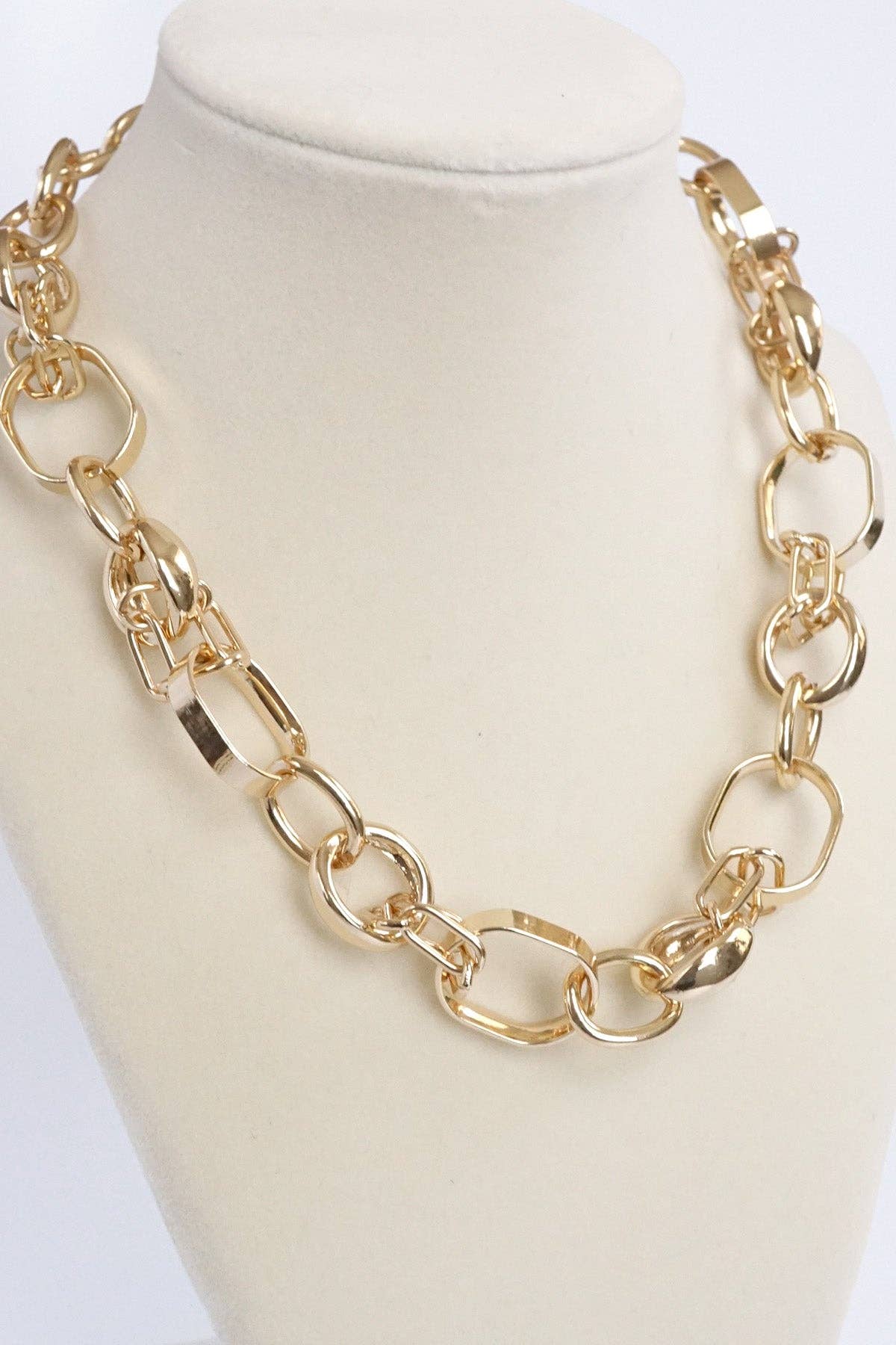Chunky Chain Necklace Statement Golden Links