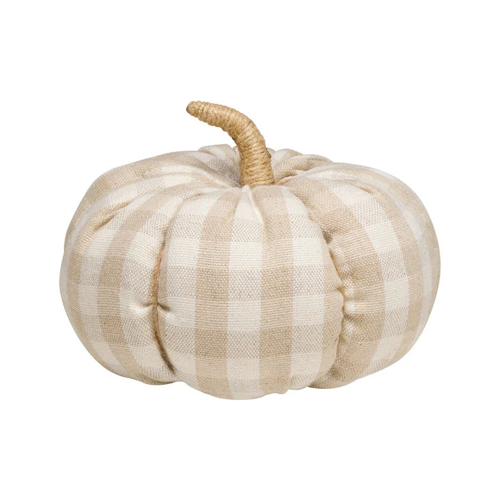 LG Tan Check Fabric Pumpkin