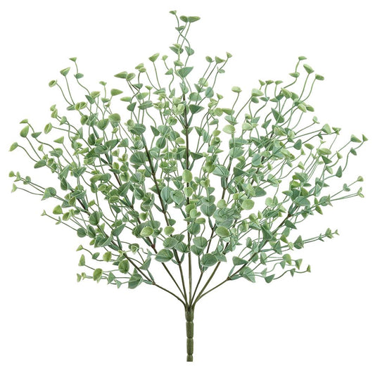 18" Mini Button Leaf Bush  Green Gray