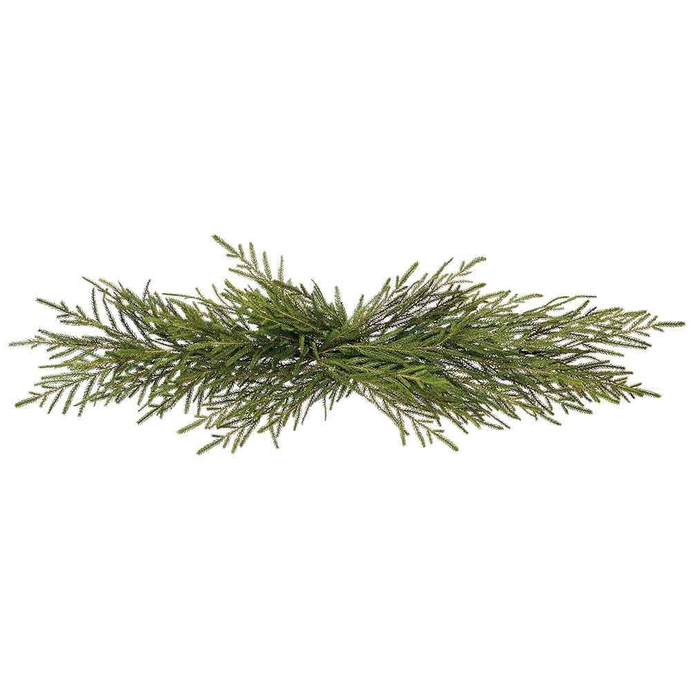 52" Soft PE Cypress Mantel Swag Garland Green
