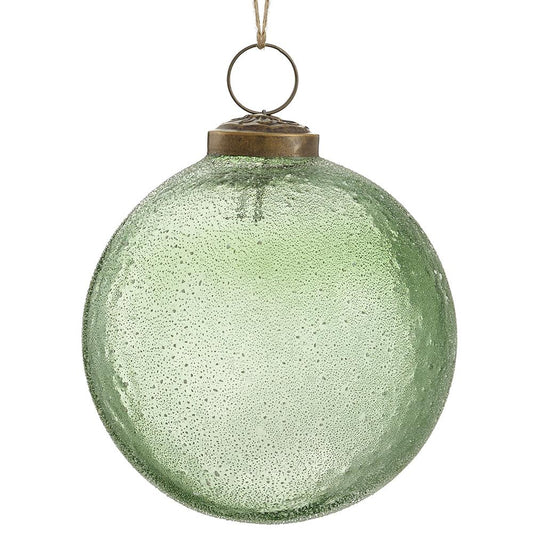 4" Glass Ball Ornament  Green